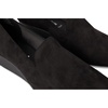 Anne Klein Women’s Wedge Pump Wendell, Closed Toe Comfortable Slip-On Business Casual Office Heel(Black Sued)