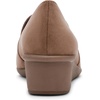 Anne Klein Women’s Wedge Pump Wendell, Closed Toe Comfortable Slip-On Business Casual Office Heel(Truffle)