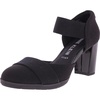 Anne Klein Cailyx – Sandals for Women – Cushioned Footbed – Polyester Upper – Round Toe Design – Lifted Heel(Black)