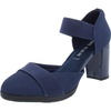 Anne Klein Cailyx – Sandals for Women – Cushioned Footbed – Polyester Upper – Round Toe Design – Lifted Heel(Navy)