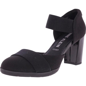 Anne Klein Cailyx – Sandals for Women – Cushioned Footbed – Polyester Upper – Round Toe Design – Lifted Heel(Black)