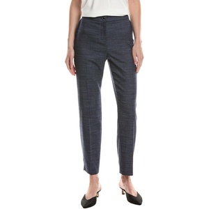 Anne Klein Women’s Fly Front Btn Elastic Bk Slash Pkt Strai(Distant Mountain Multi)