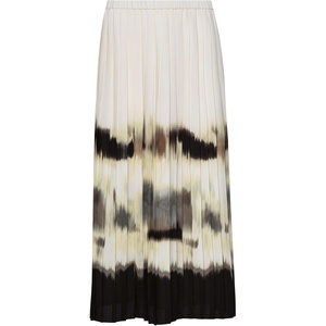 Anne Klein Women’s Pull on Pleated Skirt (Lined)(White Dove Multi)