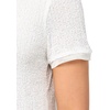 Anne Klein Women’s Sequin Mesh W Triple Mesh Ss Banded Tee(Bright White)