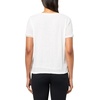 Anne Klein Women’s Sequin Mesh W Triple Mesh Ss Banded Tee(Bright White)