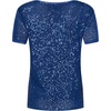 Anne Klein Women’s Sequin Mesh W Triple Mesh Ss Banded Tee(Santorini Blue)