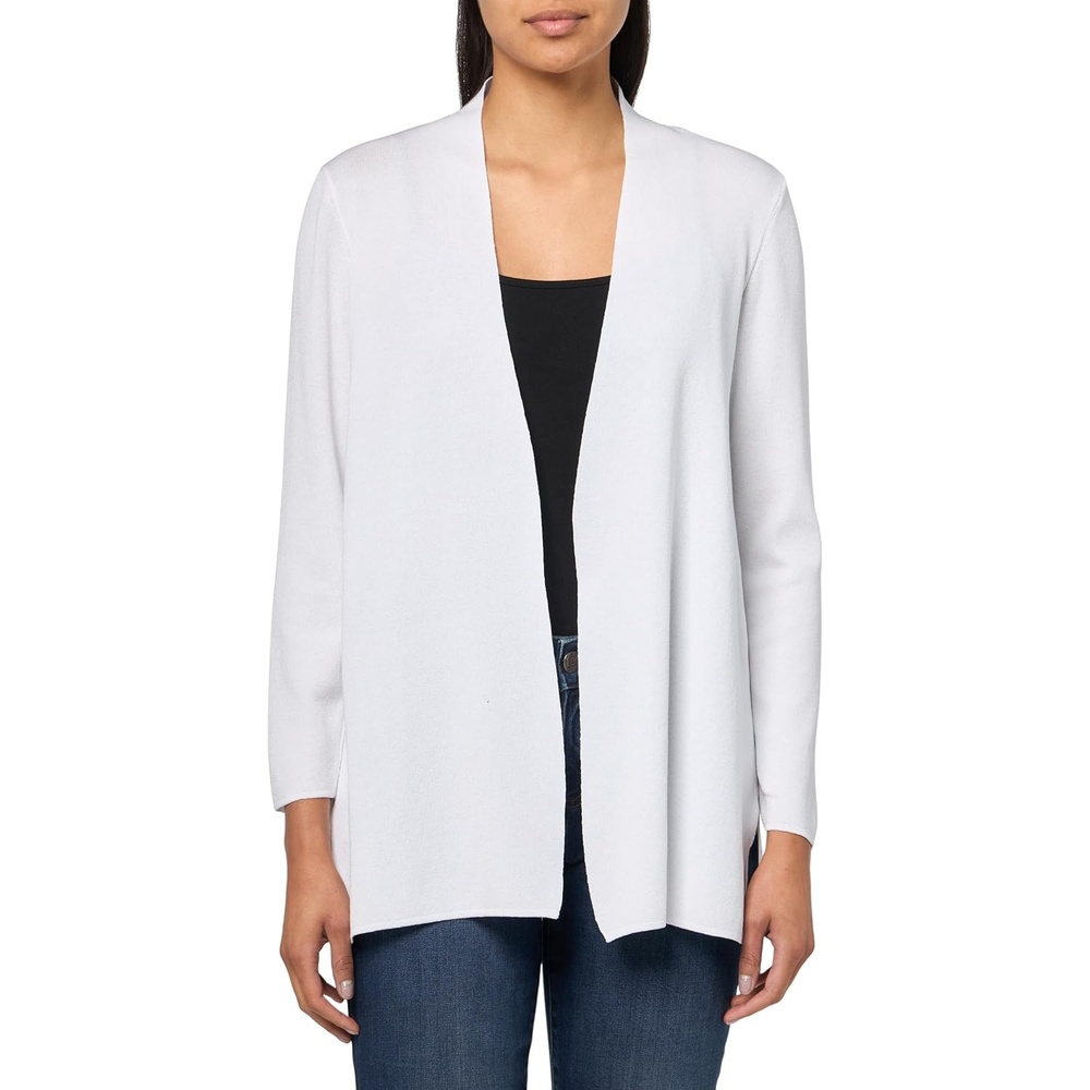 image:imageAnne Klein Womens Nappa Kissing Front CardiganBright White