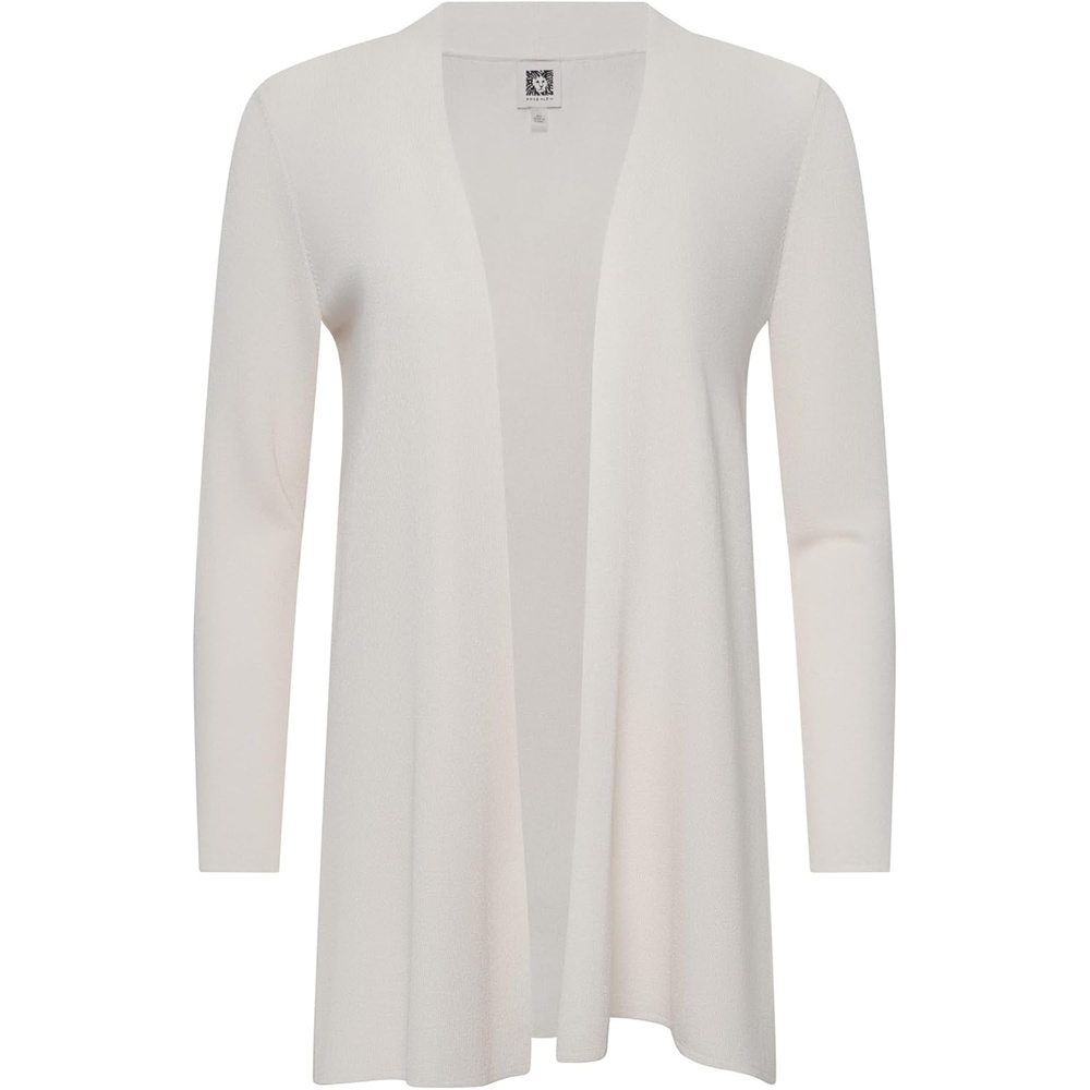 image:imageAnne Klein Womens Nappa Kissing Front CardiganWhite Dove