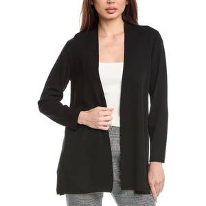 Anne Klein Women’s Nappa Kissing Front Cardigan(Anne Black)