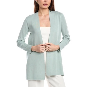 Anne Klein Women’s Nappa Kissing Front Cardigan(Soft Aloe)