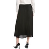 Anne Klein Women’s Pull on Flat Frt Belt Pleated Skirt (Lin(Anne Black)
