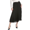 Anne Klein Women’s Pull on Flat Frt Belt Pleated Skirt (Lin(Anne Black)