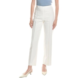 Anne Klein Women’s High Rise Pull on Pintuck Trouser(Bright White)