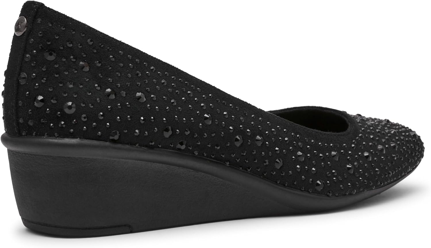 image:imageAnne Klein Womens Womens Wisher Closed Toe Comfortable Slipon Business Casual PumpBlack Crystal