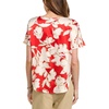 Anne Klein Women’s Ss Blouse W Bateau Neckline(Poppy Multi)