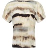 Anne Klein Women’s Ss Blouse W Bateau Neckline(White Dove Multi)