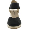 Anne Klein Women’s Zoey Wedge Sandal(Black Fabric)