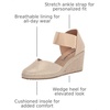Anne Klein Women’s Zoey Wedge Sandal(Natural/Gold)