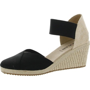 Anne Klein Women’s Zoey Wedge Sandal(Black Fabric)