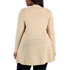 Anne Klein Womens Long Cardigan W/Waist Seam-Anne Black(Latte)